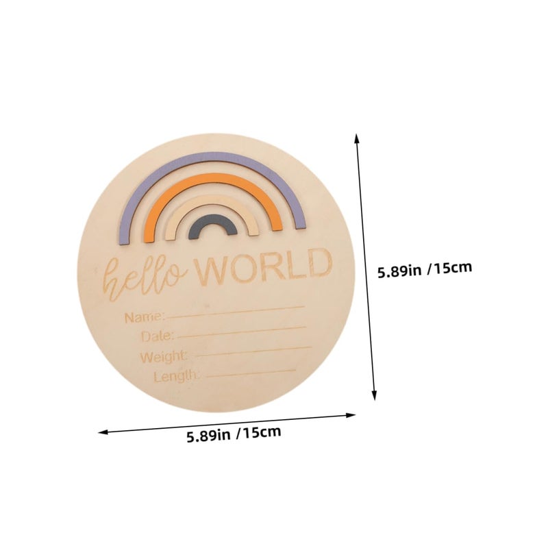 Wooden Rainbow Baby Monthly Milestone Cards Set Of 2 For Newborn Photography - Image 2